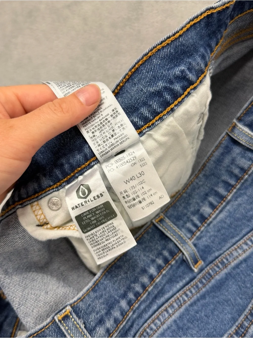 Levi's 505 Jeans Regular Fit Straight Leg Medium Wash Denim Stretch Mens 40x30